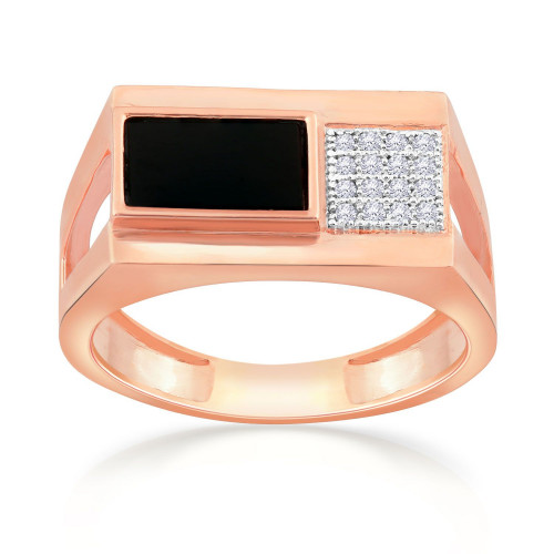 Malabar 18 KT Rose Gold Studded Casual Ring 86DZGR0547DZ