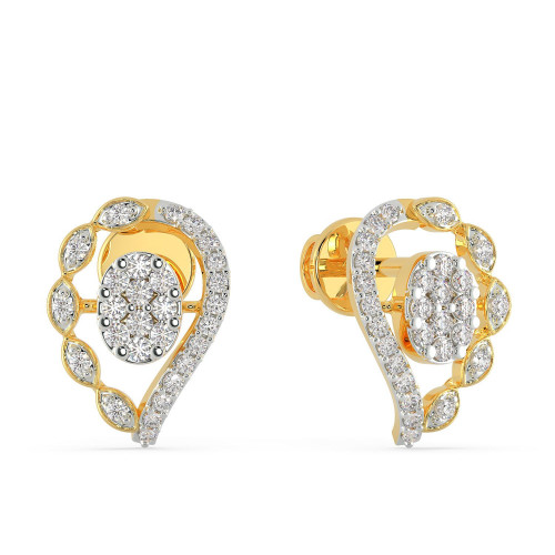 Mine Diamond Studded Studs Gold Earring AJEEAR4250