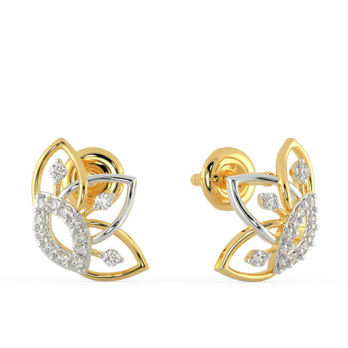 Mine Diamond Studded Studs Gold Earring AJEENSE0990