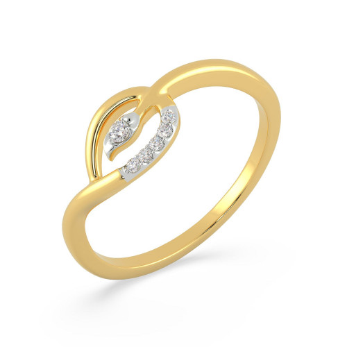 Mine Diamond Studded Casual Gold Ring AJRRNG8043