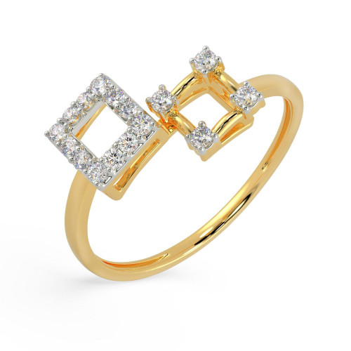 Mine Diamond Studded Casual Gold Ring AJRRNG9365