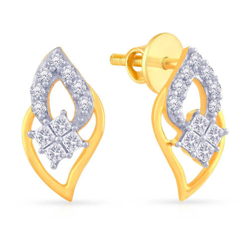 Mine Diamond Studded Studs Gold Earring AME02A0039
