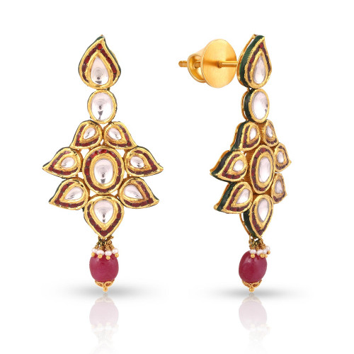 Ethnix 22 KT Gold Studded Dangle Earring ANDAAAAAAEOL