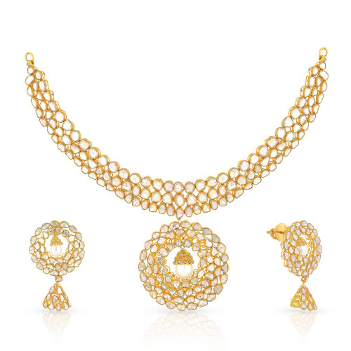 ERA Uncut Diamond Gold Necklace Set ANDYQZYRG