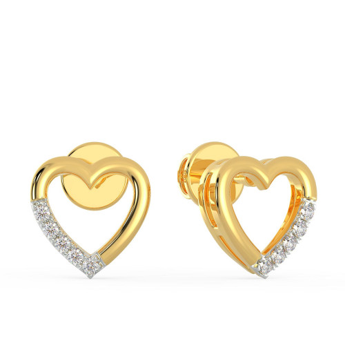 Mine Diamond Studded Studs Gold Earring ASEASPE3011