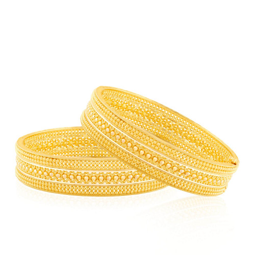 Malabar 22 KT Gold Studded Kangan Bangle Set BAMHAAAAAFVBHG