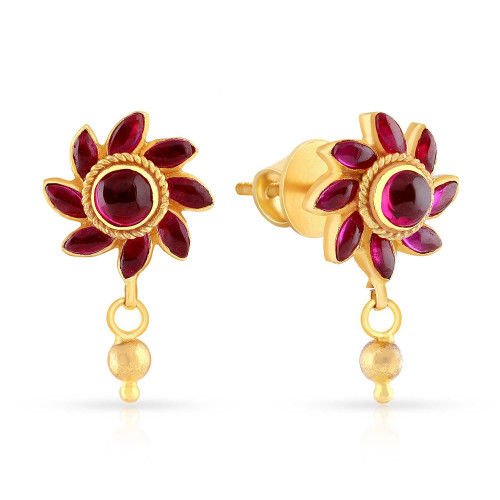 Divine 22 KT Gold Studded Drops Earring BLRAAAACAYVV