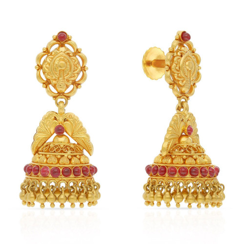 Divine 22 KT Gold Studded Jhumki Earring BLRAAAAGKARH