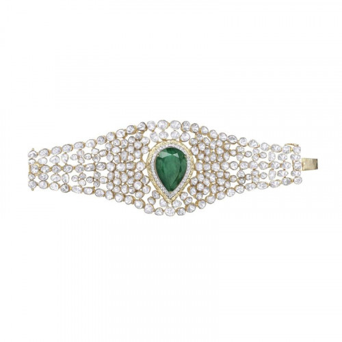 Mughal Dynasty Era Uncut Diamond Gold Bracelet BRERBVA001