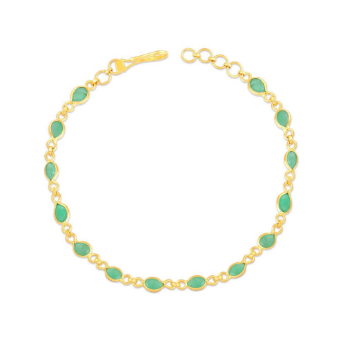 Precia Gemstone Studded Loose Gold Bracelet BRSNGGM008