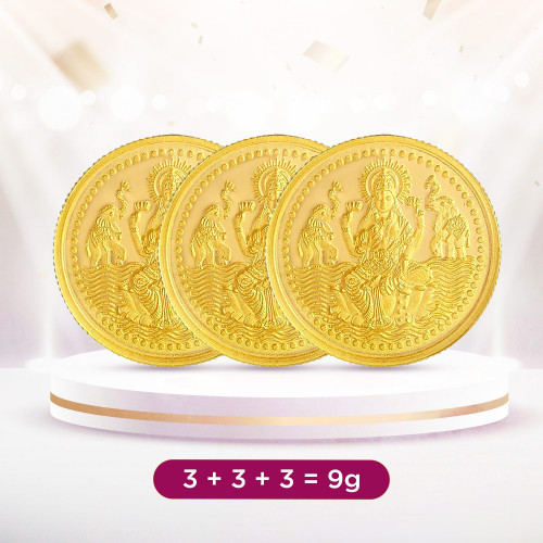 999 Purity 9 Grams Combo Gold Coins C3MGLX999P3G