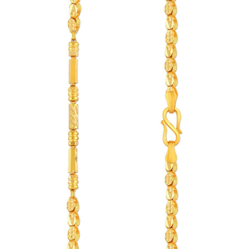 Malabar 22 KT Gold Studded Handcrafted Chain CHICHCOB0016
