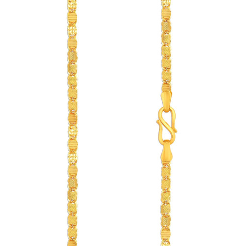 Malabar 22 KT Gold Studded Handcrafted Chain CHICHCOB0030
