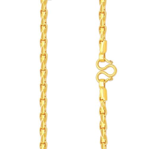 Malabar 22 KT Gold Studded Handcrafted Chain CHTNHMA010