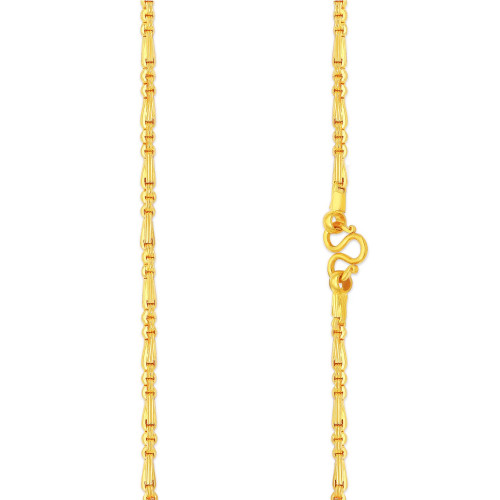 Malabar 22 KT Gold Studded Handcrafted Chain CHTNHMA054
