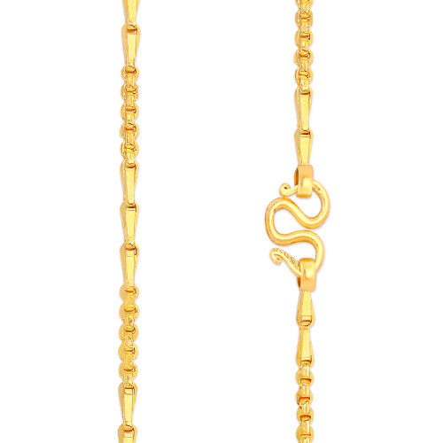 Malabar 22 KT Gold Studded Handcrafted Chain CNIAAAADOSIZ