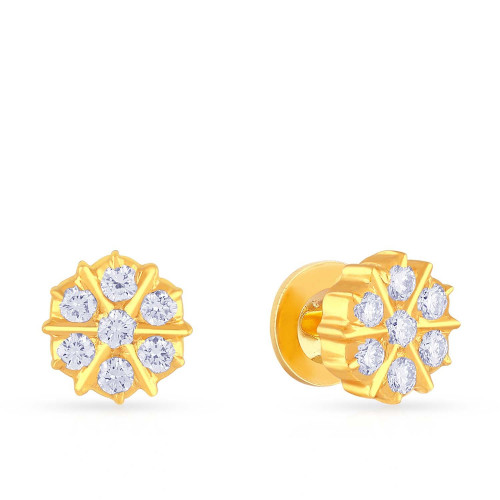 Mine Diamond Studded Studs Gold Earring DCECTPK02504