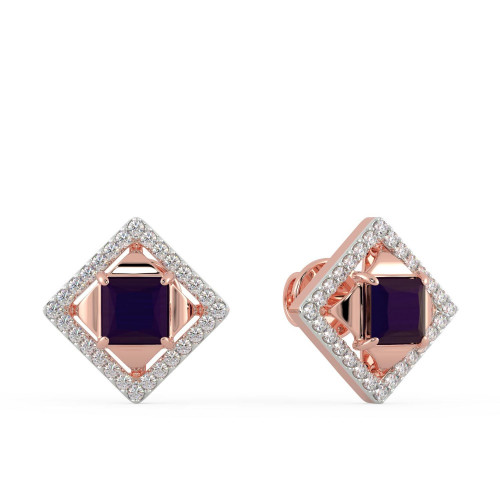 Malabar 18 KT Rose Gold Studded Earring DZER542DZ