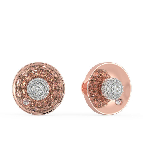 Malabar 18 KT Rose Gold Studded Earring DZERSFP1095DZ