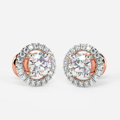 Mine Solitaire Rose Gold Earring Mount E-551163R