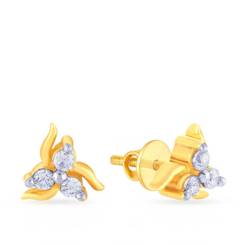 Mine Diamond Studded Studs Gold Earring EAR2113