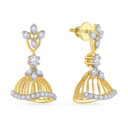 Mine Diamond Studded Jhumki Gold Earring EAR8467