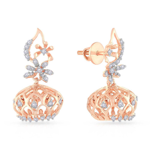 Mine Diamond Studded Jhumki Gold Earring EAR8487
