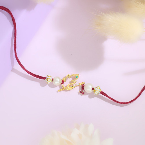 Malabar Gold Krishna Basuri Two-in-One Rakhi and Pendant