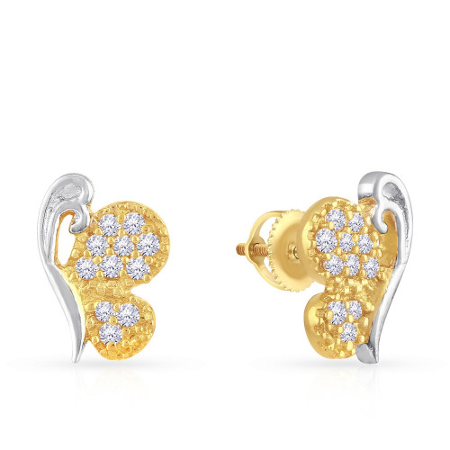 Malabar 22 KT Two Tone Gold Studded Earring EGSGHTYA0048