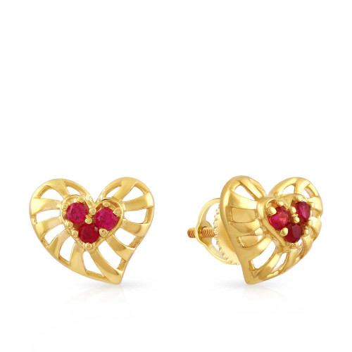 Malabar 22 KT Two Tone Gold Studded Earring EGSGHTYA0078