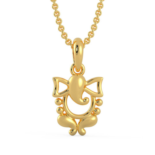 Starlet 22 KT Gold Studded Spiritual Pendant EKPDNO0006