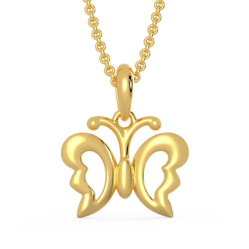 Starlet Gold Butterfly Pendant EKPDNO0022_18KT