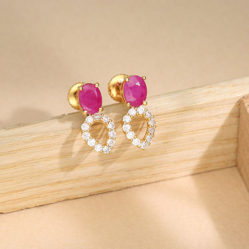 Precia Gemstone Gold Earring ERDZL21866