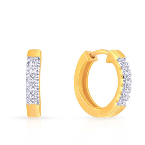 Mine Diamond Studded Gold Hoops & Bali Earring ERGEN12718