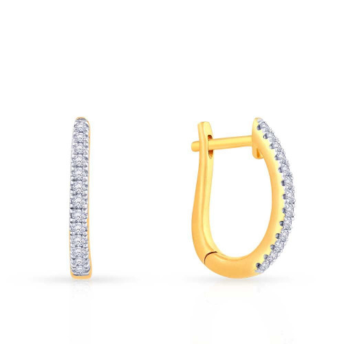Mine Diamond Studded Gold Hoops & Bali Earring ERGEN12723