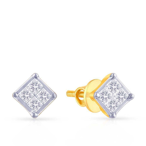 Mine Diamond Studded Gold Studs Earring ERGEN13199