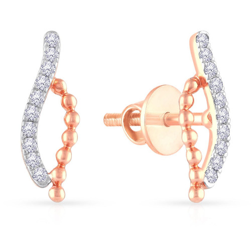 Mine Diamond Studded Gold Studs Earring ERGEN13998