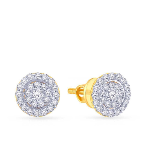 Mine Diamond Studded Gold Studs Earring ERHRM10204