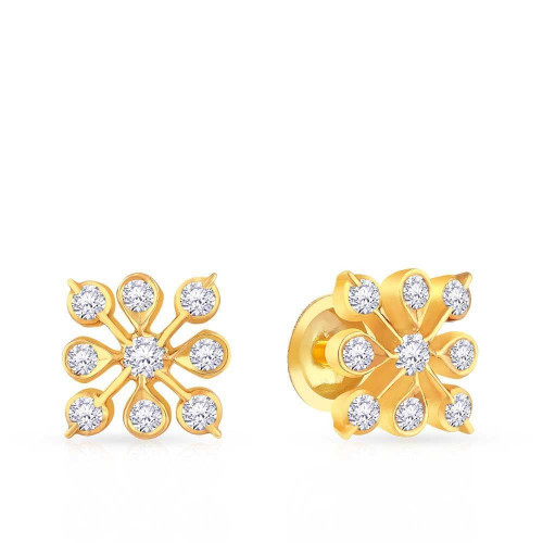 Mine Diamond Studded Gold Studs Earring ERHRT10572
