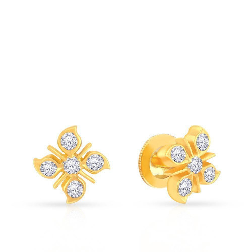 Mine Diamond Studded Gold Studs Earring ERHRT10882