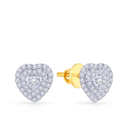 Mine Diamond Studded Gold Studs Earring ERPDGEN11041