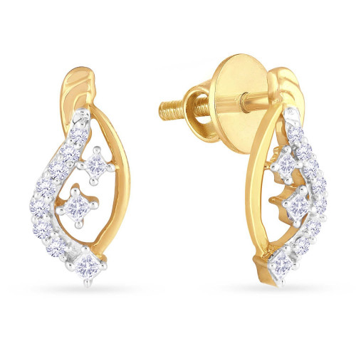 Mine Diamond Studded Gold Studs Earring ERPDGEN11094