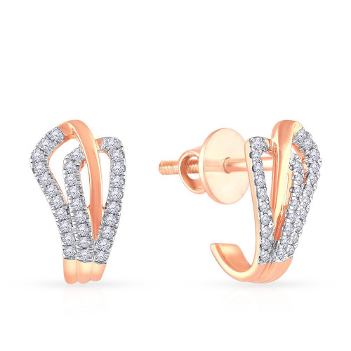 Mine Diamond Studded Gold Hoops & Bali Earring ERPDGEN11408