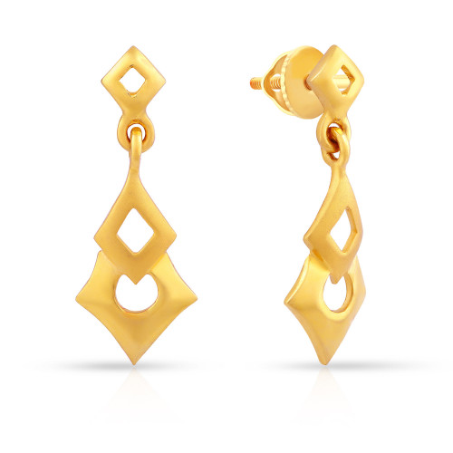 Malabar 22 KT Gold Studded Drops Earring ERSKYNO052