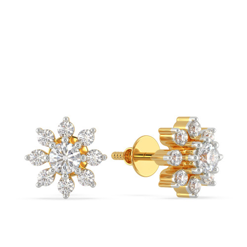 Mine Diamond Floral Earring