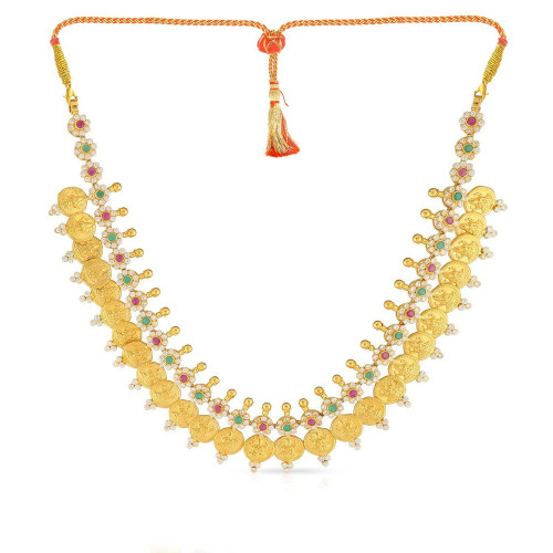 Precia Gemstone Studded Close to Neck Gold Necklace FASAAAAACUNZ