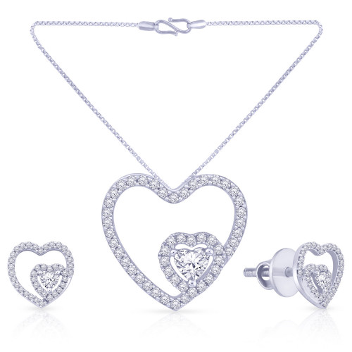 Mine Diamond Pendant Set FJPFJE2432