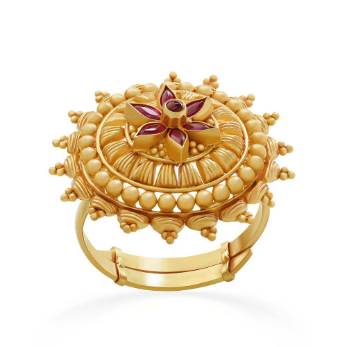 Divine 22 KT Gold Studded Cocktail Ring FRDICDTRRGA010