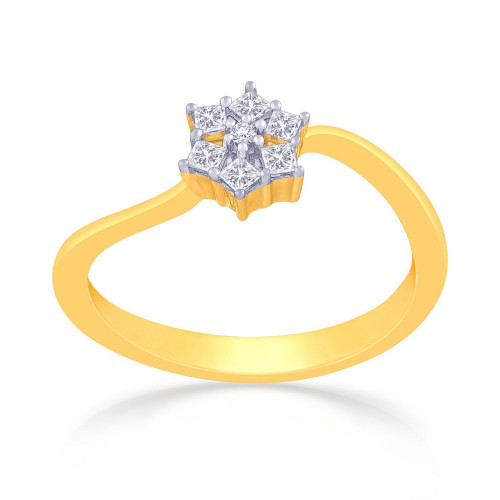 Mine Diamond Studded Gold Casual Ring FRGEN12601