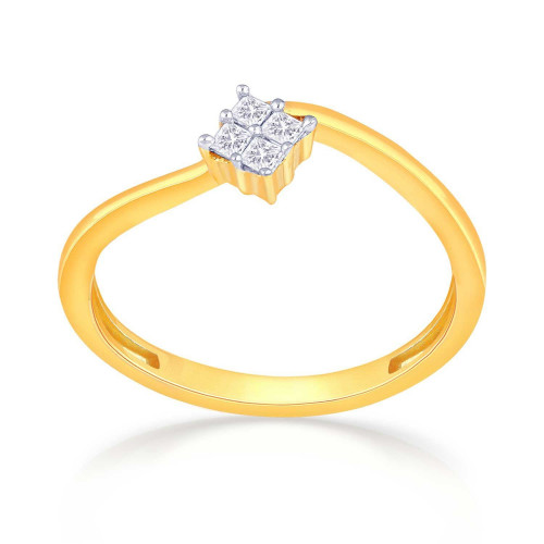 Mine Diamond Studded Gold Casual Ring FRGEN13091